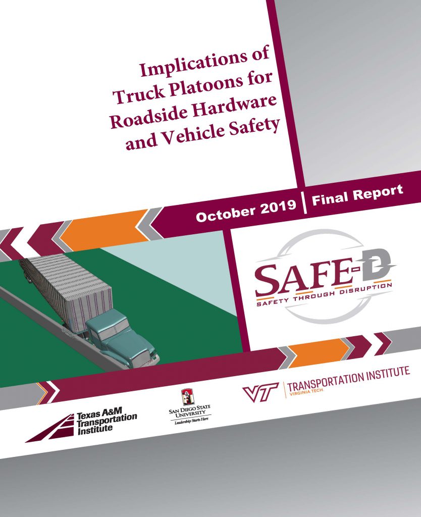 01-006 Implications of Truck Platoons for Roadside Hardware and Vehicle Safety